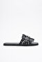 Women's Stone Detailed Flat Slippers Teroi Black - 3