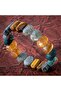 Courage and Spirituality Natural Stone Bracelet - Citrine, Tiger Eye, Labradorite, Apatite, Agate - 3