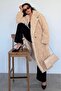 Beige Buttoned Plush down Coat Mg2516 - 2