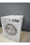 Transparent Floral Patterned Zippered Washing Machine and Dryer Cover - 5