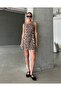 Antique Faded Linen Slim Fit Leopard Mini Dress - 2