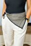 Betty Bands Sim Detailed Triangular Tie Bandana Scarf Shawl Scarf - 4
