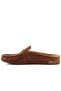 - Brown Leather Women's House Slippers 109-557-X - 3