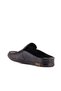 - Dark Navy Blue Leather Men's House Slippers 110-547-X - 4