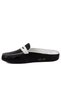 Genuine Leather Black Women's Slippers 109-557-X Black-Bordo Croco - 3