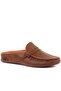 - Tan Leather Women's House Slippers 109-557-X - 2