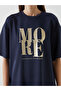 Lcw Vision Crew Neck Printed Oversize Women's T-Shirt - 3