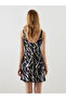 Nevavm Women's V-Neck Patterned Skirted Swimsuit with a Difference - 4