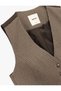 Slim Fit Plaid Blazer Vest with Buttons - 5