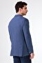 Men's Slim Fit Blue Jacket - 4