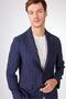 Men's Regular Fit Pointed Collar Navy Blue Jacket - 6