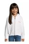 Girl's Oversize Logo Embroidered Hooded Sweatshirt, Zip-Up Cardigan, Zip Hoodie - 3
