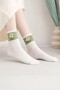 Women's 5 Pairs Premium Quality Green Floral Patterned Socks - 4