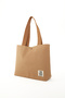 |   Canvas Women's Bag, Large Size, Lined, Snap Fastener, Inner Pocket, Brown, Casual - 6