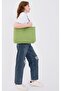|   Women's Bag |   Large Size |   Snap Fastener |   Lined |   Inner Pocket |   Green |   Casual Bag - 2
