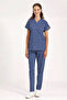 Storm Blue Stretch Fabric Doctor and Nurse Uniform Unisex Surgical Set | Brl Scruble - 2