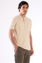 Men's Slim Fit Crew Neck Beige Knitwear T-Shirt - 3