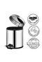 3 Liter Trash Can Metal with Stainless Steel Pedal Garbage Bin Toilet Bathroom Balcony Kitchen - 4