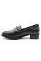 Cedrus Genuine Leather Comfort Orthopedic Women's Heeled Shoes Black - 4