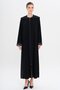 Hooded Stoned Tulle Detailed Ferace Black 6738