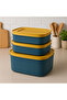 Nazlihome 3-Piece Storage Container Set (2Pcs 0.60Lt - 1Pc 1.90Lt)
