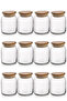 Set of 12 Glass Spice Jars with Bamboo Lids and Labels 290 ml - 3