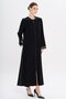 Hooded Stoned Tulle Detailed Ferace Black 6738 - 2