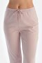 Lilac Slogan Print Detailed Long Sleeve Cotton Pajama Set - 7
