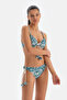 Yeşil - Ekru Kaplı Bikini Üstü - 3