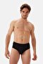 Black Seam Detailed Fabric Covered Elastic Slip - 4