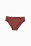 Partea de jos de bikini maro 6 cm - 7