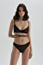 Black Underwire Capless Tulle Tied Bra - 5