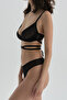Black Underwire Capless Tulle Tied Bra - 4