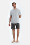 Light Grey Short Sleeve Crew Neck Basic T-Shirt - 4