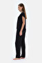 Black Basic Short Sleeve T-Shirt Pants Pajama Set - 3