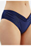 Navy Blue 2609Esmm 6 cm High Waist Bikini Bottom - 2