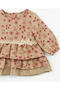Baby Fou Floral Print Robe Dress - 2