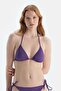 Top de bikini mic triunghi violet