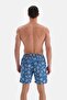 Turquoise Caretta Patterned Medium Swim Shorts - 3
