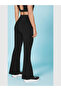 Women's Spanish Leg High Waist Gathering Top-Length Lycra Soft Fabric Leggings Pants