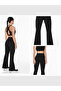 Women's Spanish Leg High Waist Gathering Top-Length Lycra Soft Fabric Leggings Pants - 2