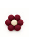 Pompom Daisy Flower Ornament Set of 10 - Decorative Handmade Flower