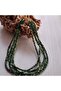 Handmade ,Green and Shades Sand Beads Women's Multiple Short Necklace - 2