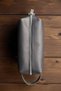 Black Men's Portfolio Handbag Genuine Leather Daily Travel Shaving Bag - 3