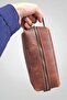 Taba Men's Portfolio Handbag Genuine Leather Daily Travel Shaving Bag - 2