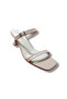 Beige Women's Single Strap Goblet Heeled Sandals - 5