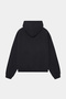 Printed Hooded Sweatshirt - Unisex Oversize Hoodie Black - 2