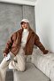 Fur Collar Coat - Camel - 3