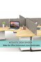 80x40 Acoustic Desk Privacy Divider Panel - Modern Grey Noise Reducing Partition - 2