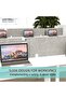 180x40 Acoustic Desk Privacy Divider Panel - Modern Grey Noise Reducing Partition - 3